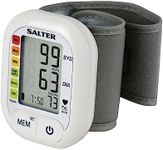 Salter BPW-9101-EU Electric Wrist Blood Pressure Monitor – Automatic Irregular Heart Rate Detector, Compact for Home Use and On the Go, Stores 60 Readings, Traffic Light Style Display,13-21.5 cm Cuff.