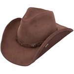 Stetson Roxbury Shapeable Leather Cowboy Western Hat, Mocha, Large