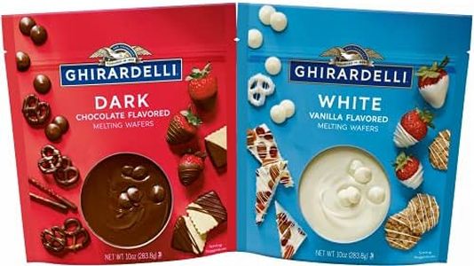 Ghirardelli Melting Wafers Dark Chocolate and White - 10 Ounce - Variety Pack - Perfect for Dipping Fruit, Pretzels and Candy Making