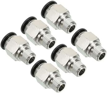 PATIKIL 12mm x 1/4"NPT Male Thread Push to Connect Fittings, 4 Pack Straight Quick Connect Fittings Pneumatic Air Line Fittings Joint Tube Fitting for Air Water
