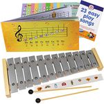 Glockenspiel 12 notes - Play-by-Pictures Xylophone Sheet Music Book - 34 Easy Play Songs Included