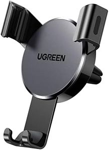 UGREEN Car Phone Holder Air Vent Gravity Cradle Shakeproof Universal Car Phone Mount Adjustable Compatible with iPhone 16 Pro Max 15 14 13 12, Galaxy S24 Ultra S23, and More Smartphones, Black