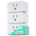 VOCOlinc Smart Plug, Mini WiFi Outlet Socket Works with HomeKit Alexa Google Home Nest Hub, Voice Control, Remote Access, Timer, No Hub Required, 15A 1800W 2.4GHz Network 3 Pack