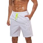 TACVASEN Men Swim Trunks Quick Dry Mens Beach Wear Stay Stylish and Comfortable on Vacation, Surfing, Boating, Beachwear White