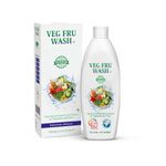 Veg Fru Wash Vegetable & Fruit Wash Liquid | Removes Pesticides, Bacteria & Dirt in 60 Seconds | Made with Edible Ingredients | Natural Produce Cleaner for Fruits, Salads & Vegetables | 400 ml