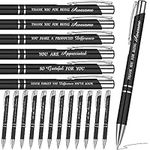 Faccito 24 Pcs Thank You Ballpoint Pens Inspirational Quotes Pen Metal Motivational Pens Encouraging Inspirational Pens Black Ink Funny Pens for Women Men Work Nurse Students Teacher Gift (Black)