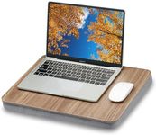 ZEAPTAC Portable Lap Laptop Desk with Pillow Cushion, Fits up to 15.6 inch Laptop, Lap Stand for Bed & Couch & Carpet, Book Tablet/Drawing Board/Computer Laptop Stand - Dark Brown Wood