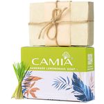 CAMIA - 100% Handmade Organic Lemongrass Soap | Natural Bath Soap | Detoxifies, Clarifies the Skin & Remove Skin Impurities | Free of Chemicals, Plastic, Artificial Fragrance, and Sulfates | 125 Gm