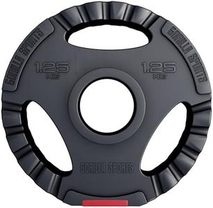 GORILLA SPORTS® Disques de Poids - Olympiques, 1,25kg, 2,5kg, 5kg, 10kg, 15kg, 30kg Poids, Individuel/Ensemble, Ø 50mm - Disques d'Haltères, Ensemble de Plaques, Musculation, Haltérophilie, Fitness