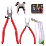 Hilitchi 3-Pcs Premium Glass Running Breaking Pliers and Pistol Grip Cutter Set Glass Tool for Stained Glass, Mosaics and Fusing Work