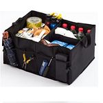 Eidyer Car Boot Organiser, Super Large Volume, Van & Car Boot Tidy, Collapsible Multi-Compartment Car Organiser, Durable for All Vehicle (Black)