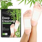 QERINKLE Deep Cleansing Foot Patch, Natural Bamboo Vinegar Ginger Powder Foot Pad For Foot Care, Adhesive Sheets For Relaxation, Pain Relief And Remove Dampness (Ginger, Pack Of 10)