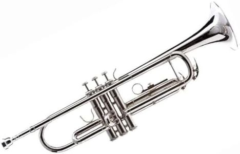 SAIMUSICALS Silver Trumpets With Bag and Mouthpiece for Beginner or Advanced Players Musical Instruments For Kids & Adults