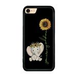 for iPhone SE 2020 iPhone 8 iPhone 7 Case [You are My Sunshine] Sunflower Elephant Cute Phone Case for Girls Women - 4.7 Inch