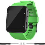 Meifox Garmin Forerunner 35 Band,Solf Silicone Replacement Bands for Garmin Forerunner 35 Watch (Green)