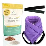 Microwavable Heating Pads for Lower Back, Neck, and Shoulder Pain Relief - Moist Microwave Heating Pad for Muscles and Joints - Microwave Hot Pack Heat Pad for Cramps - 1 Heat Pack Purple