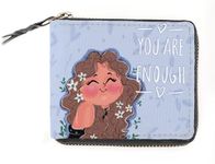 Kalankit Wallet for Women Stylish | Card Holder Wallet, Zip Wallet for Women | Small Wallet for Girls | Small Bi-Fold Purse for Girls, Square Wallet for Women | You are Enough!