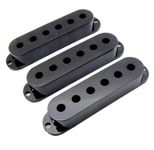 Set of 3 black single coil guitar pickup covers 50 or 52mm pole spacing strat (2x50mm + 1x 52mm)