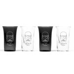 Original Stormtrooper Shot Glasses Set of 4, Transparent & Black, for Tequilla, Vodka & Whisky, 50ml Each, Perfect Shot Glass Gift Set for Men – ThumbsUp!