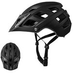 Exclusky Mountain Bike Helmet, MTB Helmet Adult Lightweight Breathable Mens Bike Helmet Cycling Road Bicycle Cycle Helmet 56-61cm (Black)