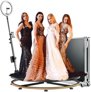 JIYANG 360 Photo Booth Machine with Flight Case,360 Photo Booth Machine for Parties with Chacktok VIP,Software APP Remote Automatic Slow Motion Rotating 360 Video Camera Booth for 4-6People(39.4"-CD)
