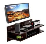 Deckup Meritus-S Wall Engineered Wood Tv Entertainment Unit (Dark Wenge, Matte Finish) - 11 Inch, 30 Inch