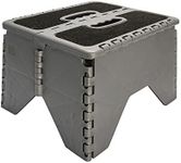 Camco 43635 Plastic Folding Step Stool with Non-Skid - Silver