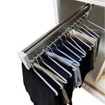 Extendable Clothes Rail With 2 Sliding Track,Pull Out Closet Rod Adjustable 30-80cm Wardrobe Rail Clothes Rack,Load-bearing 25kg (Size : 300mm)