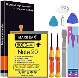 MAXBEAR Galaxy Note 20 Battery, (Upgraded) 5000mAh 3.85V Li-Polymer Replacement Battery EB-BN980ABY for Samsung Galaxy Note 20 5G SM-N980 with Repair Tool Kit