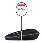 Li-Ning Wind Lite 800 Carbon Fiber Strung Badminton Racket with Full Cover (Grey/Blue)