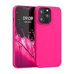 kwmobile Case Compatible with Apple iPhone 13 Pro Case - Slim Protective TPU Silicone Phone Cover - Neon Pink