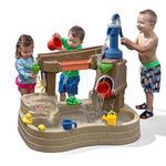 Step2 Pump & Splash Discovery Pond Water Table Outdoor Water Toy with Water Pump, Brown