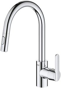 GROHE Start Curve, Grifo de cocina (caño alto, forma en C, menor consumo de agua), cromo, 31554001