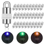 Mudder 30 Pieces LED Balloon Lights Mini Battery Powered LED Party Lights Bulbs Waterproof Lantern Lights Flashing LED Mini Lights for Paper Lantern Balloon DIY Decoration (Orange, Purple, Green)