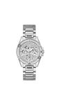 GUESS Ladies Sport Silver Tone Stainless Steel Watch (Model: GW0464L1)