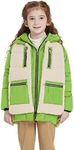 Orolay Boy's Fleece Down Coat Boy's Thickened Winter Puffer Down Jacket Green 120 CM