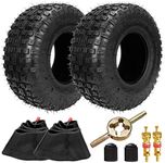 FVRITO 145/70-6 145 70x6 Tires with Inner Tube Straight Valve for 196CC 212CC Motovox MBX10 DB30 Baja Doodle Bug Mini Bike Quad Go-Kart Knobby Tires Sport 4 wheel ATV UTV Golf Cart Lawn Mower tractor