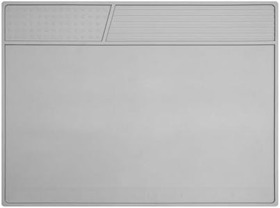 VOTCT Grey Soldering Mat Heat Resistant 932℉ Solder Mat, With Scale Ruler And Screw Position, Silicone Repair, For Electronics, Computer, Phone, Magnetic Work, Indicators, Size 16 * 12 in