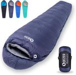 QEZER Down Sleeping Bag for Adults 20 Degree Cold Weather Sleeping Bag with 600 Fill Power Down Backpacking Sleeping Bag Ultralight Mummy Sleeping Bag