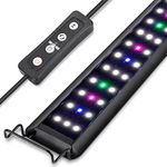 hygger Aquarium Light,Full Spectrum Fish Tank Light with Monitor, 32W RGB LED Aquarium Light for Freshwater Tank with 10 Levels of Brightness,Adjustable Timer,3 Modes for 117-137cm Planted Tank