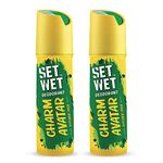 SET WET Deodorant For Men Charm Avatar Peppermint Punch, 150ml (Pack of 2)