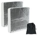RV Skylight Cover 2 Pack, 14x14x3 Inch RV Skylight Shade, RV Vent Covers for Inside Camper, RV Skylight Insulator with Reflective Surface, Instant Energy Savings with RV Vent Insulator