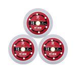 FOCSTOL Diamond Tile Saw Blade - 3pcs 3''(75mm) Cutting Disc for Porcelain Ceramic Tile Marble Artificial Stone for Angle Grinder Arbor 3/8''(10mm)