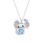 Luckimoli Cute Axolotl Necklace for Girls Boys Crystal Pendant Necklaces Gifts Jewelry Gifts for Girls Daughter Boys Son Granddaughter Niece Birthday Christmas Graduation Gift