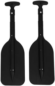BESPORTBLE Kayak Paddle Aluminum Alloy T- Handle Paddle Emergency Telescoping Paddle for Boating Water Sports Telescopic Portable Paddle Adjustable Paddles 2Pcs (Black)