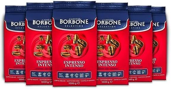 Caffe Borbone Whole Bean Coffee, Espresso Intenso, Medium Roast, Full-Bodied and Strong, Premium Robusta Coffee Beans, Roasted and Freshly Packaged in Italy - 2.2 Pound Bag (Pack of 6)