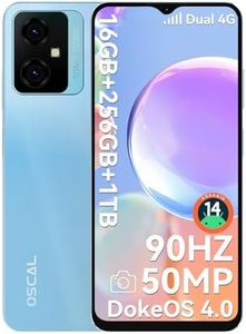 OSCAL Tiger 10 Smartphone, Android 14 Telefono Cellulare, 16GB+256GB/1TB-TF, Octa-Core, 6.56" HD+/90Hz, 50MP+8MP, 5180mAh, 4G Dual SIM Smartphone Offerta Fingerprint/Face ID/OTG/GPS Blu