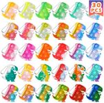 Dinosaur Party Favors 24 Pack Fidget Toys Bulk Dinosaur Keychains Dino Party Favors for Kids 4-8 Children Mini Push Pops Supplies It Toddler Small Birthday Decorations Pop Fidgets Its for Boys Girls