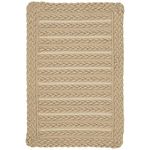 Capel Rugs Boathouse Cross Sewn Rectangle Braided Runner Rug, 2 x 8', Beige