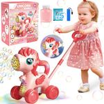 Chridark Toys for 3-8 Year Old Kids Girls: Unicorn Bubble Lawn Mower for Toddlers Gifts for 3 4 5 6 7 8 Years Old Girls Boys Birthday Toy for Kid Ages 3-5 Outdoor Garden Bubble Machine Bubble Maker